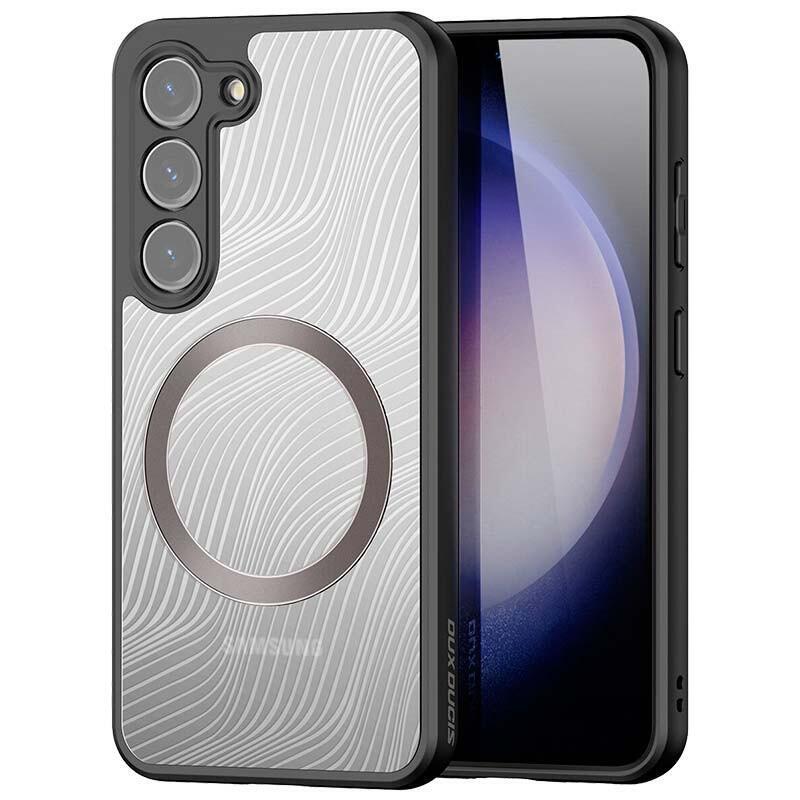 Funda Rígida Magnetic Anti-Scratch Shell Samsung Galaxy S23 Negro+Transparente