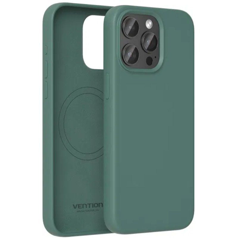 Funda Silicona Con Magsafe Vention Kudg0-40 Compatible Con Iphone 13 Pro Max Verde