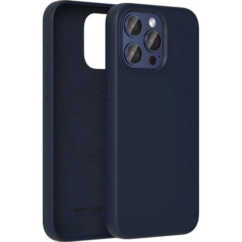 Funda Silicona Con Magsafe Vention Kuel0-10 Compatible Con Iphone 14 Azul Medianoche