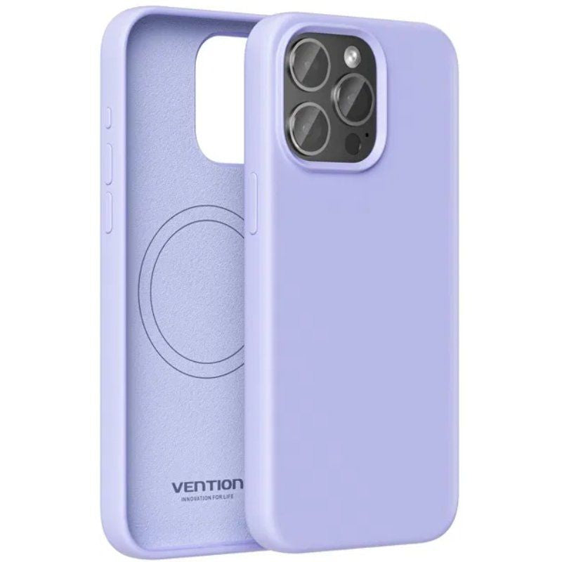 Funda Silicona Con Magsafe Vention Kuev0-20 Compatible Con Iphone 14 Plus Morado