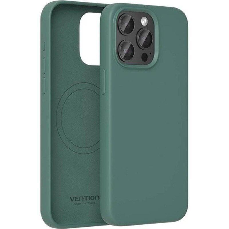Funda Silicona Con Magsafe Vention Kufg0-30 Compatible Con Iphone 15 Pro Verde Ciprés