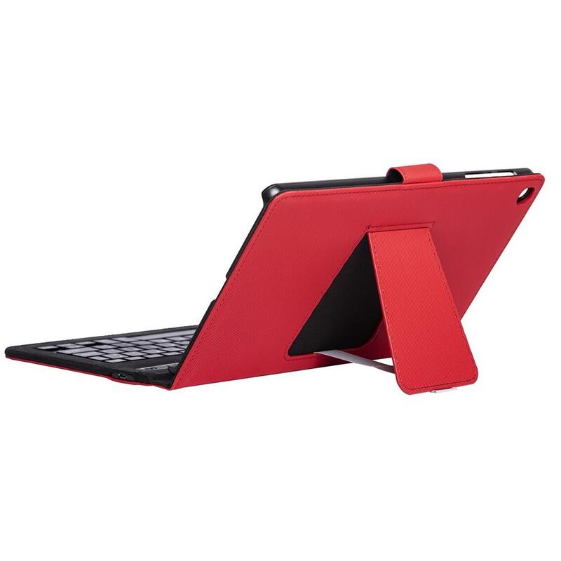 Funda Silver Ht Para Tablet Samsung Tab A8 10.4" 2022 Con Teclado Bluetooth Roja