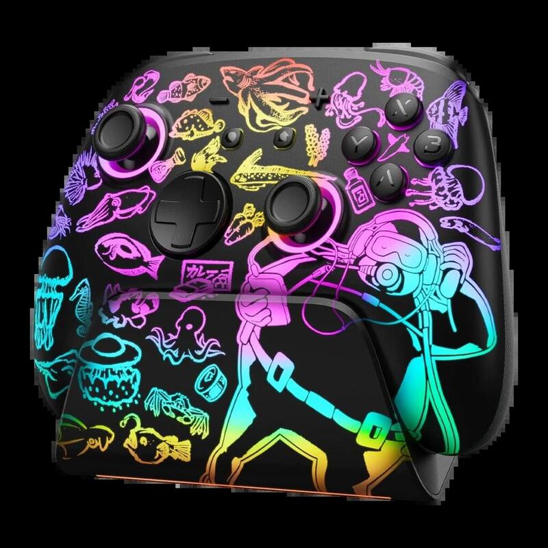 Funlab Luminex Pro Wireless Switch With Charging Dock Dave Collab Edition Efecto Hall Giroscopio 950mah Mando