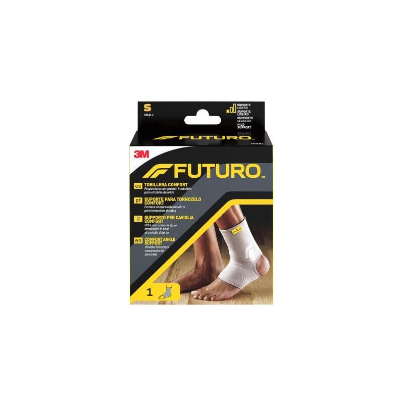 Futuro Comfort Tobillera - Talla S (25.4 - 31.8cm) - Transpirable - Elastico - Gris