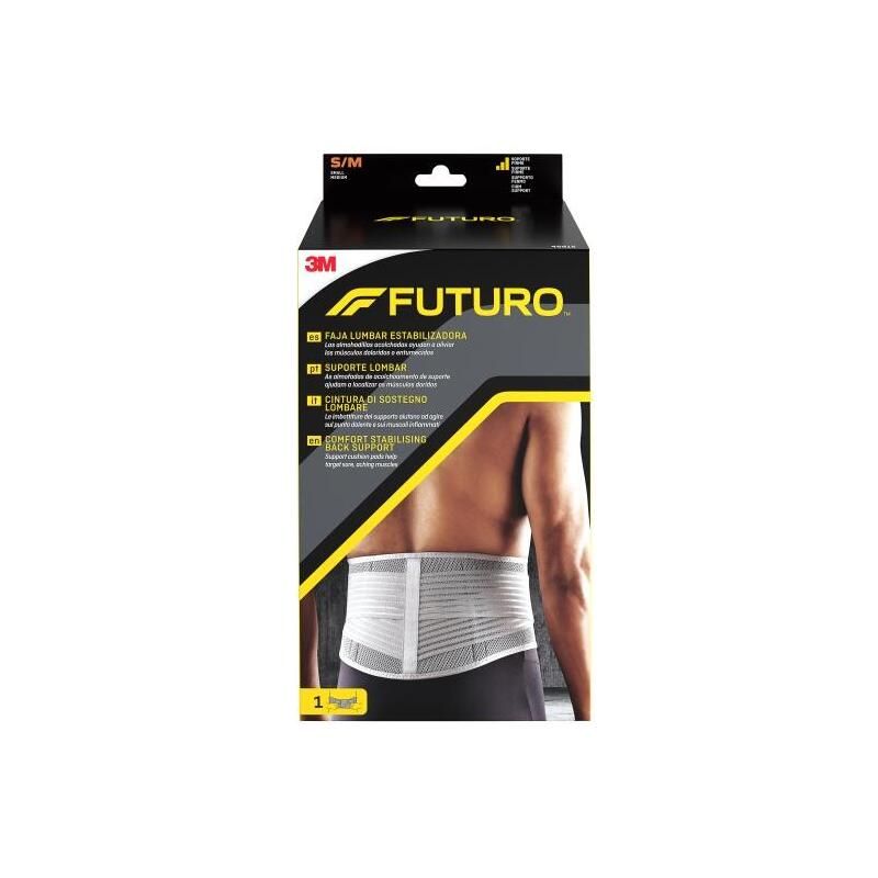 Futuro Faja Lumbar Estabilizadora - Talla S/M (73.6 - 99.1cm) - Transpirable - Gris