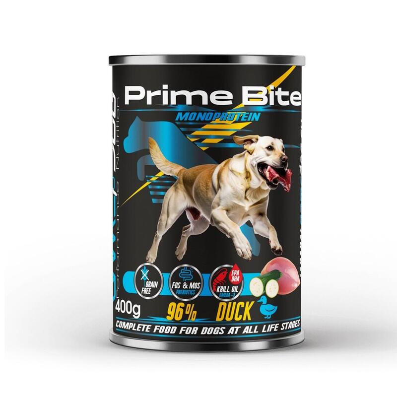 Game Dog Prime Bite Pato, Calabacines Monoproteína 400g