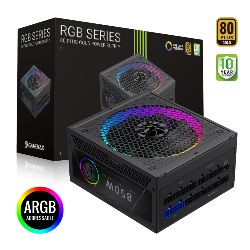 Gamemax Psu Rgb 850g 850w Gold Full Modular