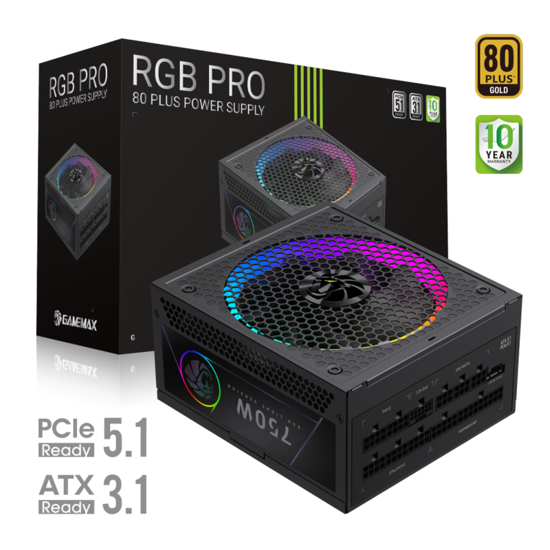 Gamemax Psu Rgb Pro 750g 750w Gold Full Modular