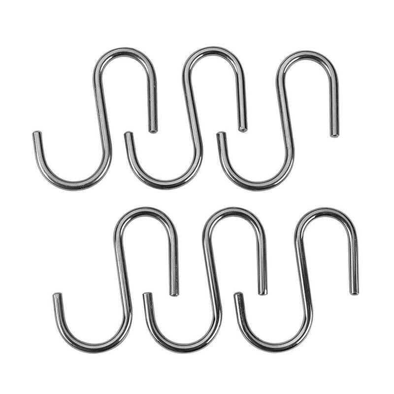Ganchos "S" Lonardo Cromados 6,5 Cm, 6 Uds
