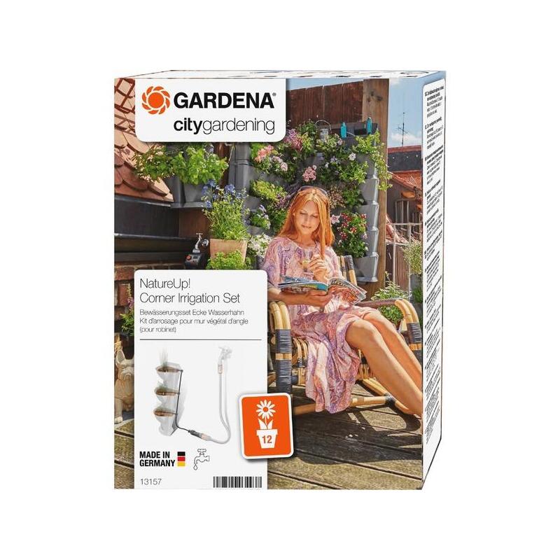 Gardena ¡Naturaleza Arriba! Set De Riego De Esquina, Sistema De Goteo. (Para Conectar Al Grifo)