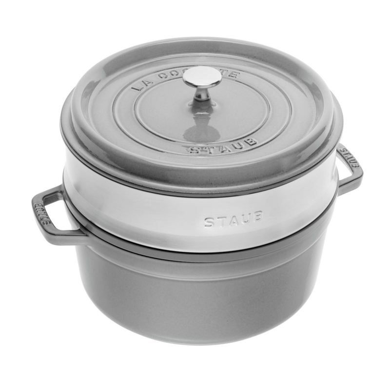 Garnek Zeliwny Okragly Z Wkladem Staub La Cocotte 40508-819-0 - 3.8 Ltr. Grafitowy