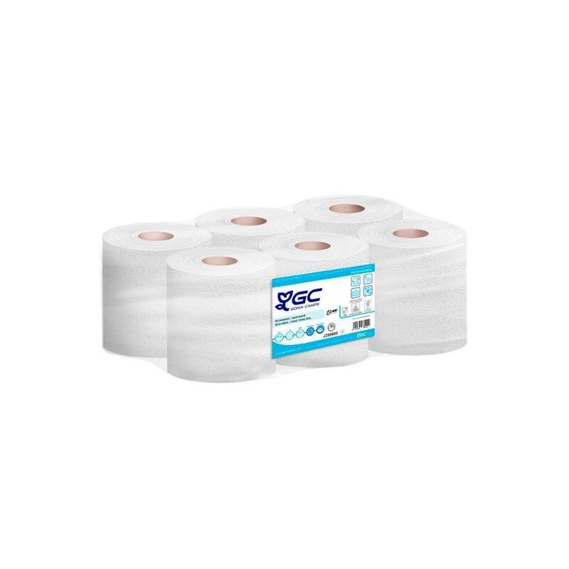 Gc Bobina Secamanos 2 Capas 477/143m  Pack 6 Fsc Blanco