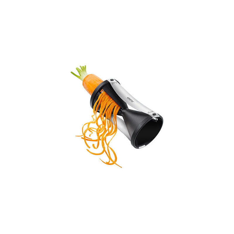 Gefu Spirelli Rebanadora Manual Negro, Plata Plástico, Acero Inoxidable