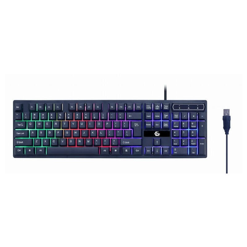 Gembird Ghost Ggs-Umgl4-02 4 En 1 Teclado (Ingles) + Ratón + Alfombrilla + Auriculares