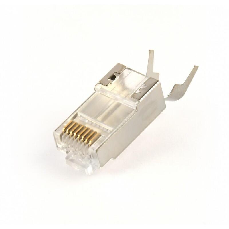 Gembird Shielded Modular Cat7 Pass-Through Type Plug 15u Gold Plated 100 Pcs Per Bag