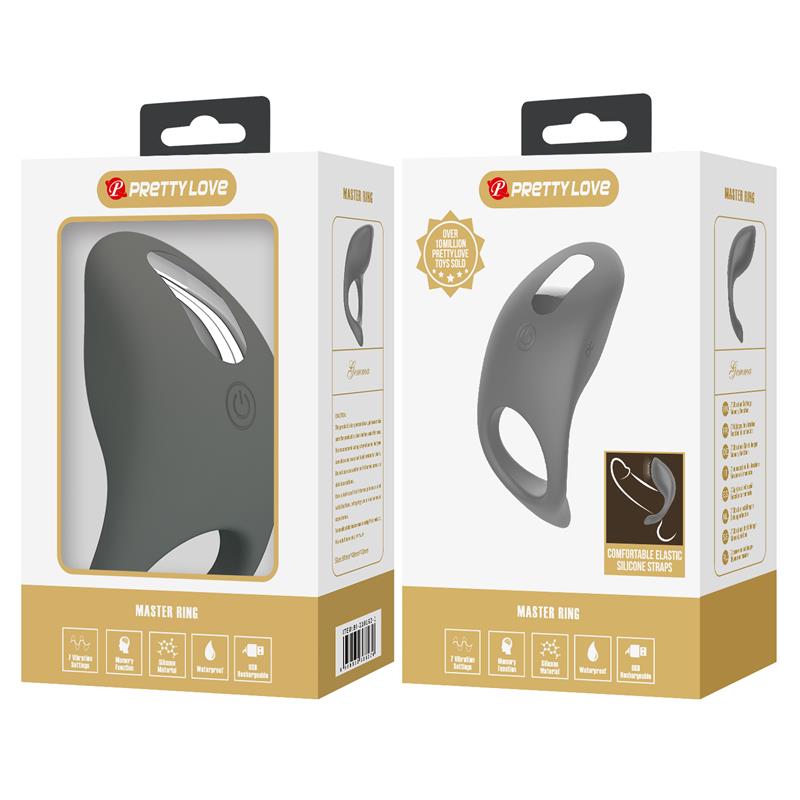 Pretty Love - Gemma Anillo Vibrador Con Memoria Gris