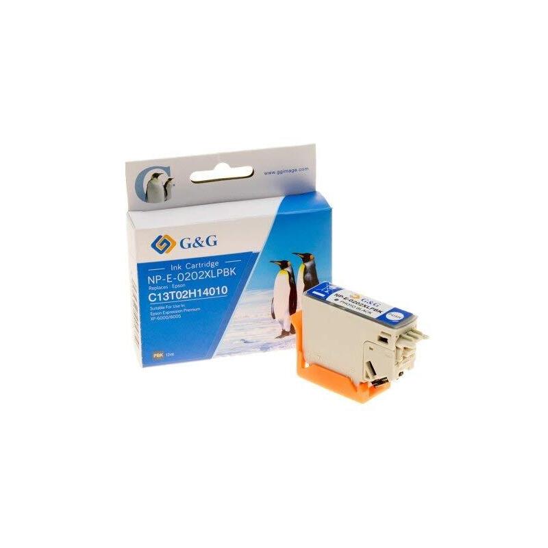 G&G Epson 202xl Negro Photo Tinta Generica - Reemplaza C13t02h14010/C13t02f14010