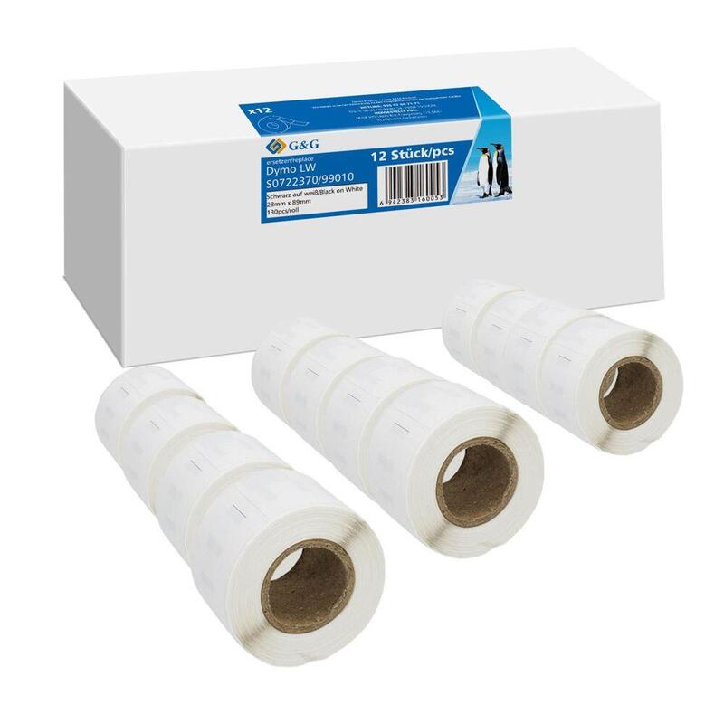 G&G Etiquetas 12 X 130 Unidades Para Dymo 99010/ S0722370