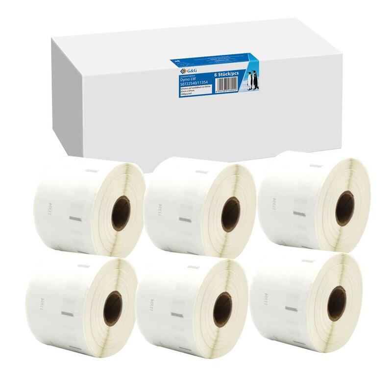 G&G Etiquetas 6x 1.000 Para Dymo 11354/ S0722540 32 X 57 Mm