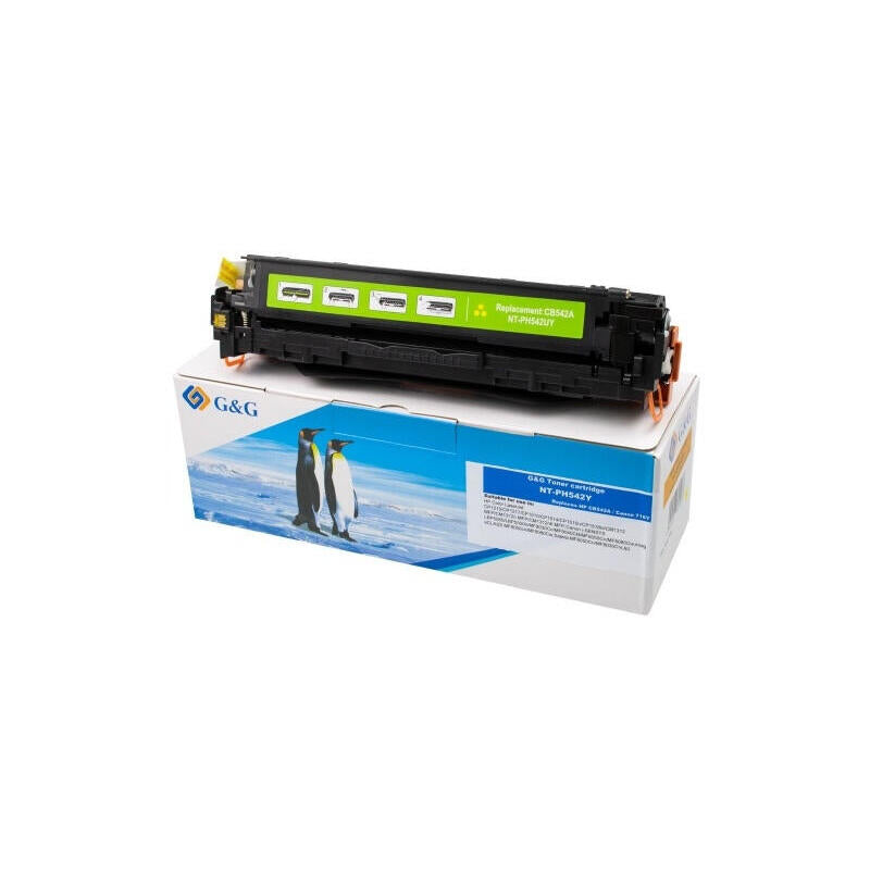 G&G Hp Cb542a/Ce322a/Cf212a Amarillo Cartucho De Toner Generico Nº125a/128a/131a