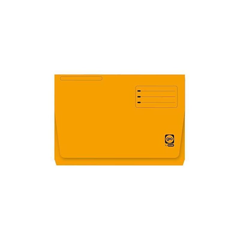 Gio Subcarpeta Con Bolsa Y Solapa Amarillo Intenso Cartulina Folio 320gr -25u-