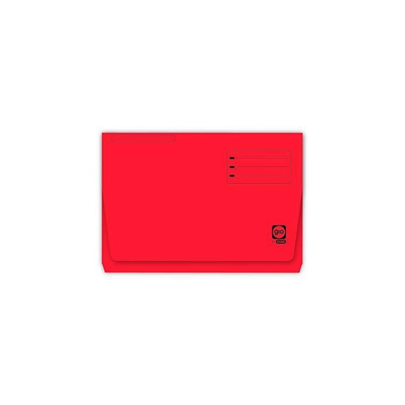 Gio Subcarpeta Con Bolsa Y Solapa Rojo Intenso Cartulina Folio 320gr -25u-