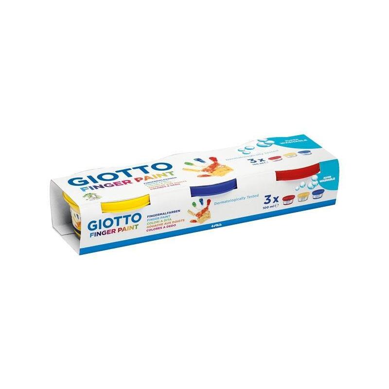 Giotto Pintura De Dedos De 100 Ml Colores Estuche De 3 Botes