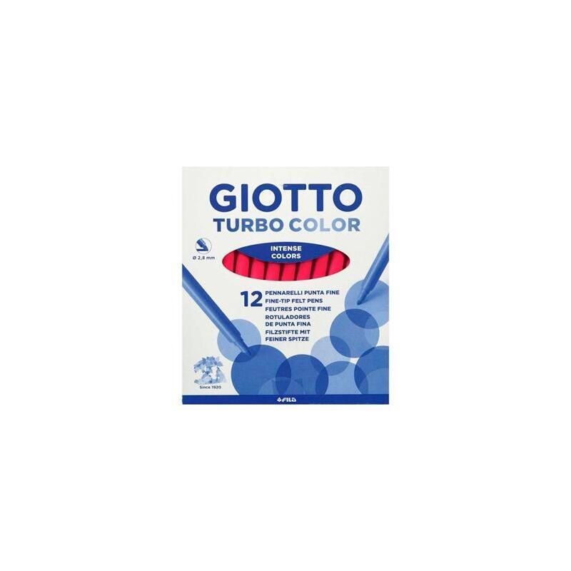 Giotto Rotuladores De Colores Turbo Color Estuche De 12 Rojo