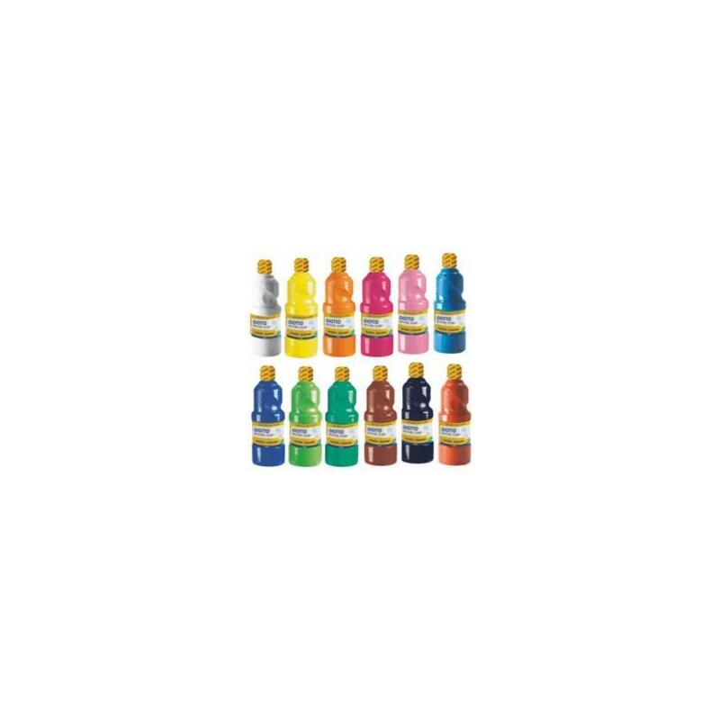 Giotto Témpera Escolar Lavable Rojo Escarlata Botella 1000 Ml