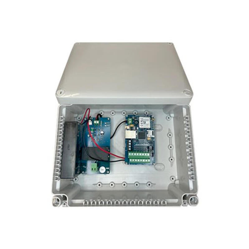 Gl-Seguridad Siscom-F25-F1-Cfb Transmisor 4/5g Nb,Ethernet,Wifi,2e/2s (Ampliable). 12/24v. Incluye Fuente Alimentación + Batería + Caja De Plástico