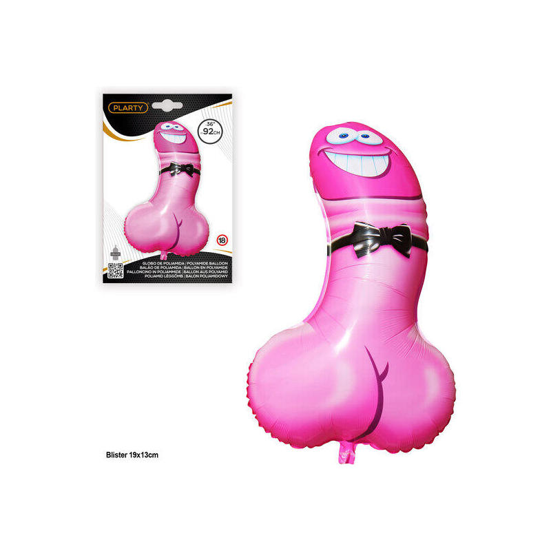 Globo Poliamida Pene Rosa 90 Cm