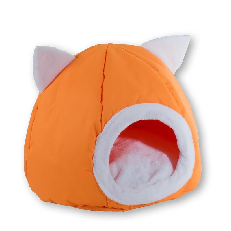 Go Gift Cama Para Gatos - Naranja - 40x40x34 Cm