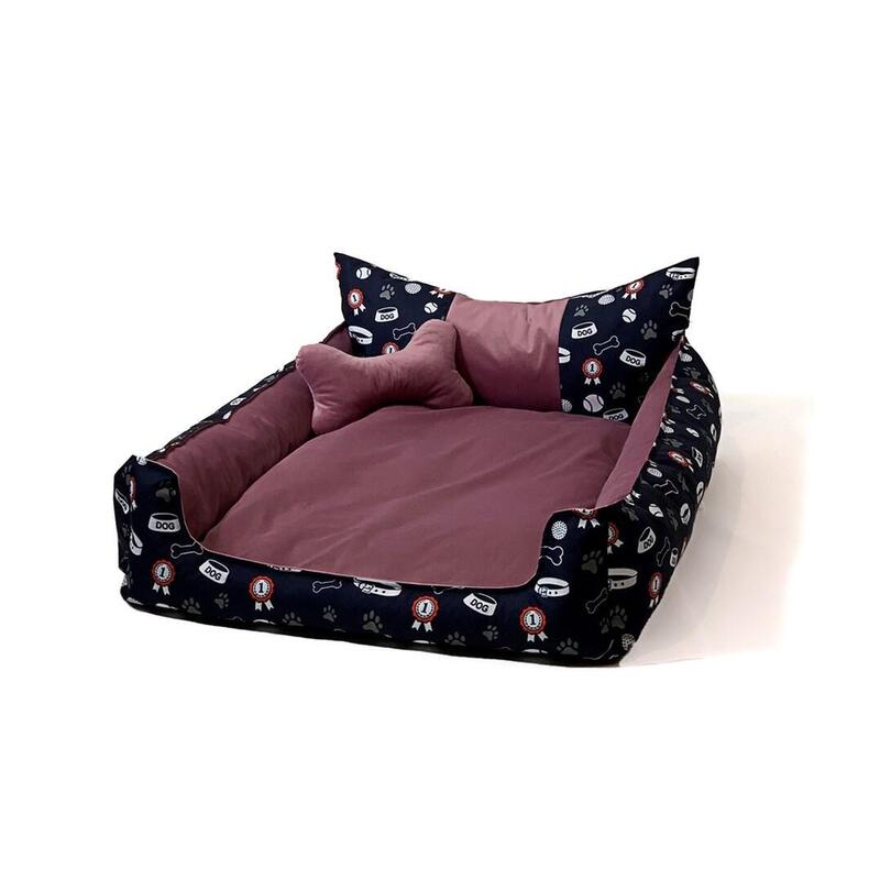 Go Gift Cama Para Perros Y Gatos Xl - Rosa - 100x80x18 Cm