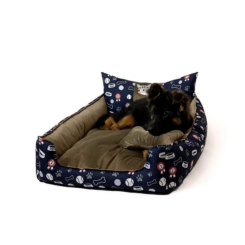 Go Gift Cama Para Perros Y Gatos Xxl - Marrón - 110x90x18 Cm