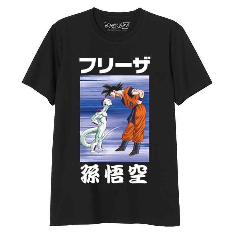 Goku Vs Freezar Cover Talla Xl Camiseta Negra Chico Dragon Ball