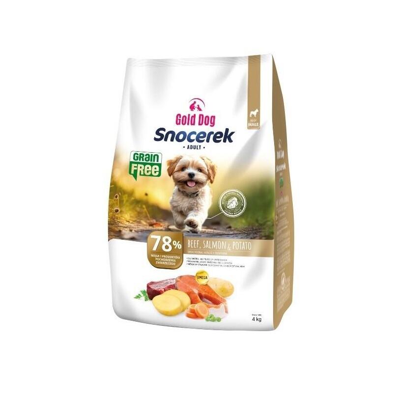 Gold Dog Snocerek Grain Free Beef & Salmon , Potato 4kg