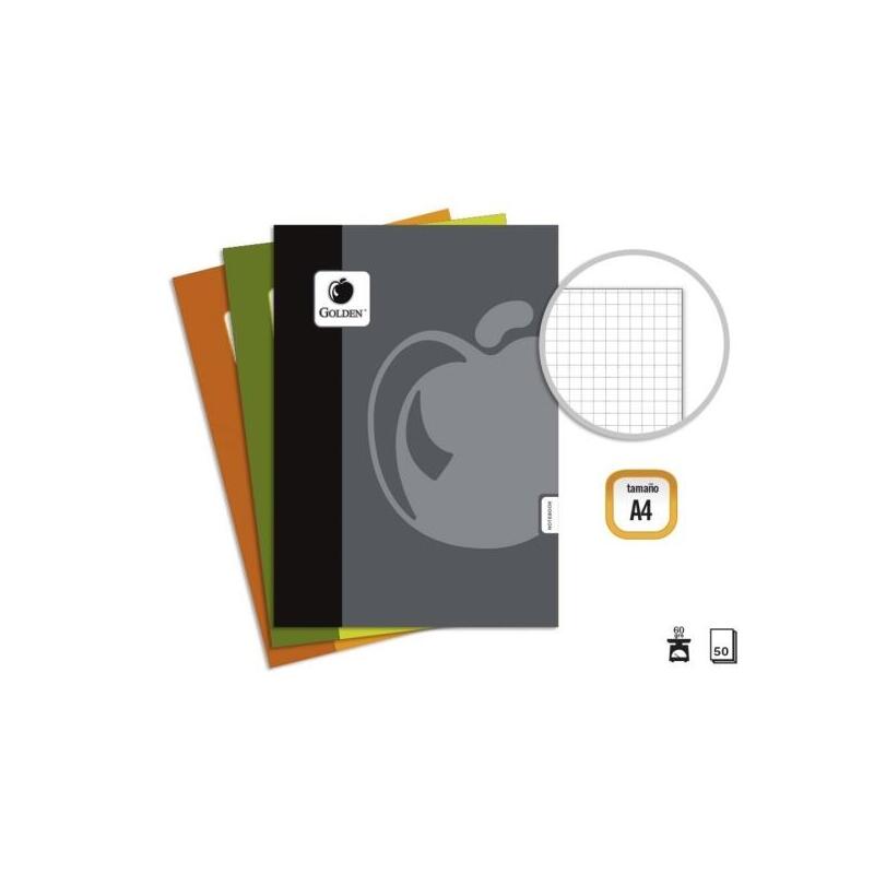 Golden Basic Pack De 10 Libretas Grapadas A4 50 Hojas 60grs Cuadricula - Colores Surtidos
