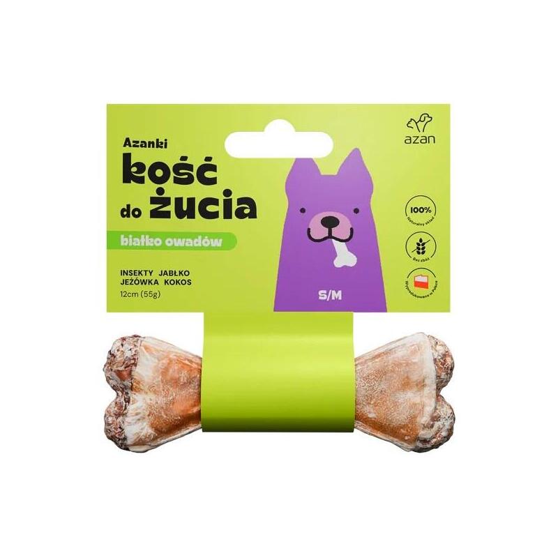 Golosina Para Perros Azanki Hueso Con Insectos Y Coco S/M 12 Cm