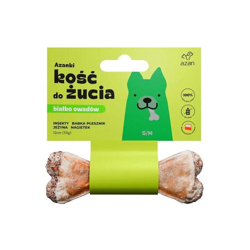 Golosina Para Perros Azanki Hueso Con Insectos Y Mora S/M 12 Cm