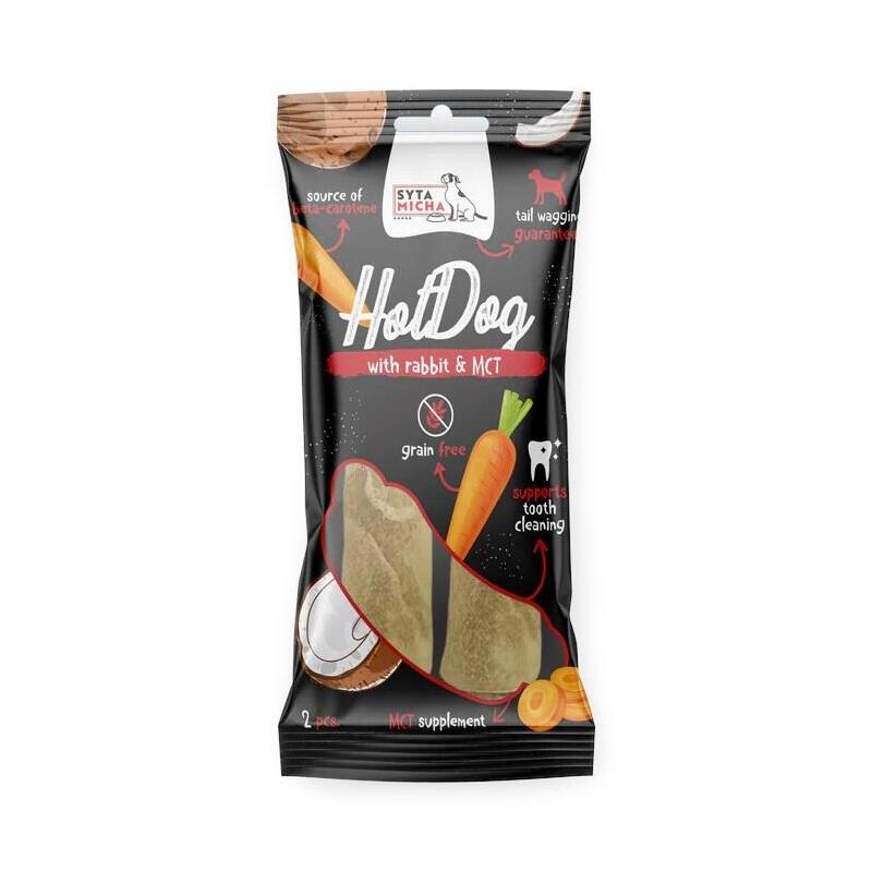 Golosina Para Perros Syta Micha Conejo Masticable Para Hot Dog Con Mct 15 Cm/2 Uds.