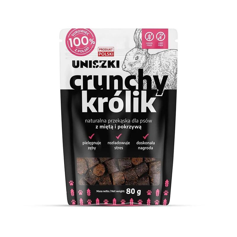 Golosina Para Perros Uniszki Crunchy Conejo Con Menta Y Ortiga 80g