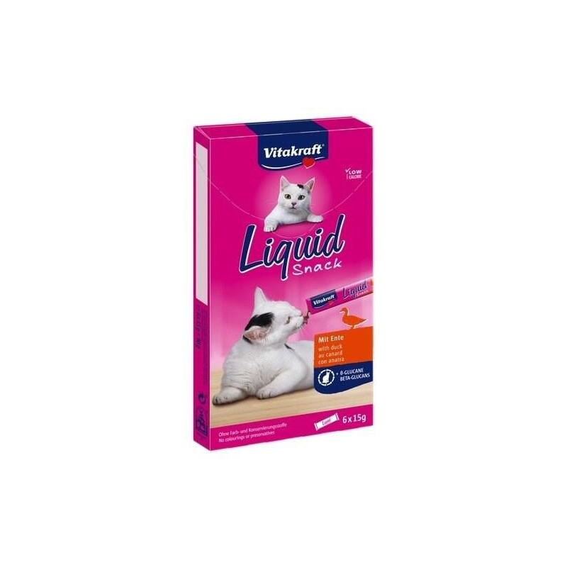 Golosinas Para Gatos Vitakraft Snack Líquido Pato 6 X 15 G