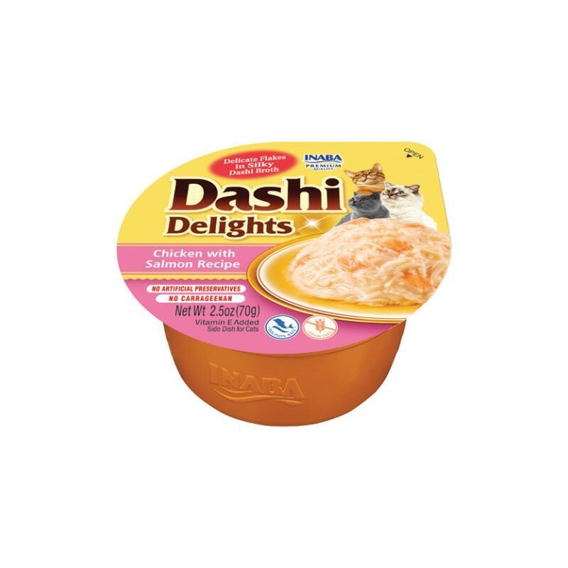 Goma Para Gatos Inaba Dashi Delights Chicken With Salmon In Broth 70g