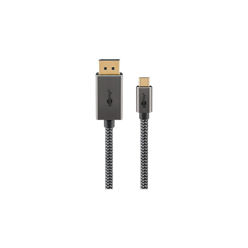 Goobay 75707, Cable Negro/Plateado