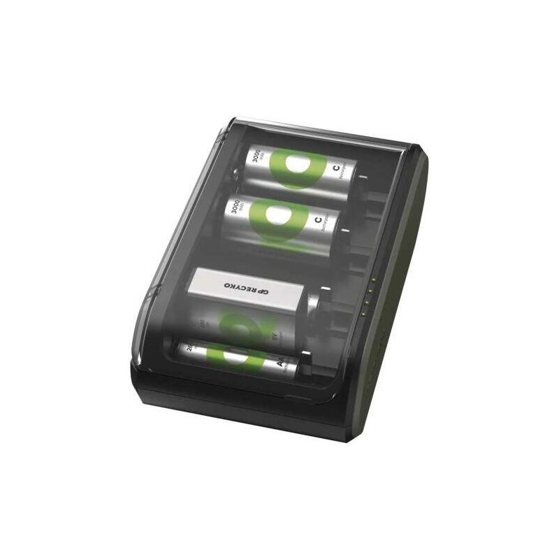 Gp Battery Charger B361 With 4 Channels, 2600 Mah, 2.8v, Black Eu