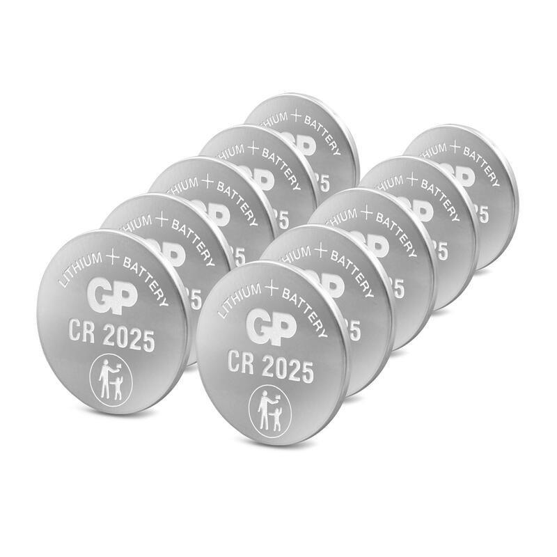 Gp Battery Cr2025 Gp Pila De Botón De Litio 3 Voltios, Batería 10 Piezas Gpcr2025std955c10