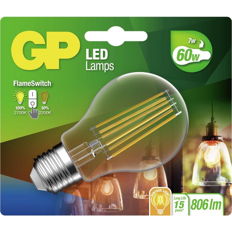 Gp Bombilla Led Flameswitch E27 7w (60w) 806 Lm Gp 085317