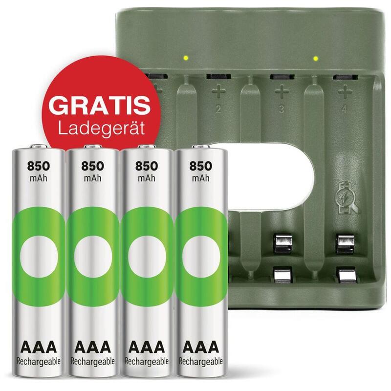 Gp Recyko 4-Port Usb Ladegerät B441 Inkl. 4xaa 2100mh Akkus