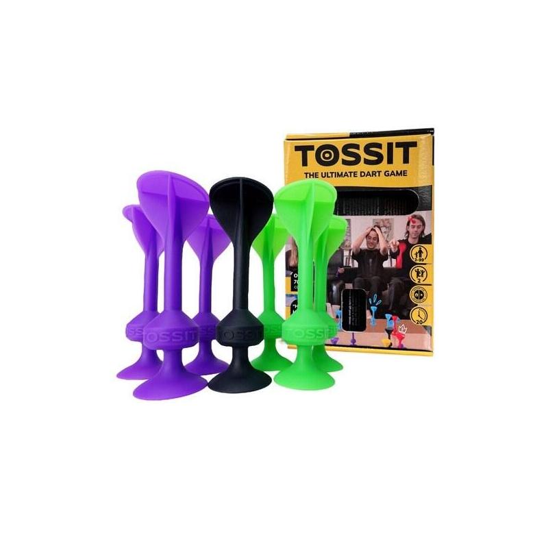 Juego De Dardos Con Ventosas De Silicona Tossit Set Inicial Verde Y Morado