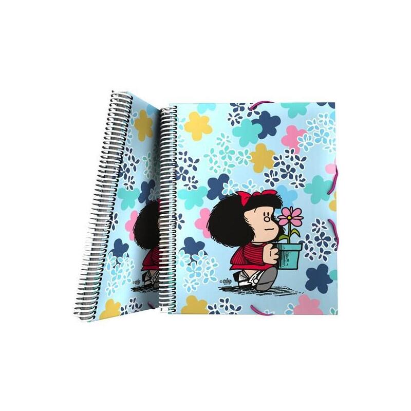 Grafoplás Carpeta 30 Fundas Espiral Maxiplás A4 C/Sobre Cierre C/Goma Mafalda 24 Lively